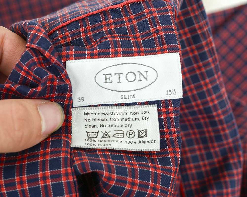 Eton 15 1/2" Size 39 Slim Fit Button Up Shirt Lon… - image 5