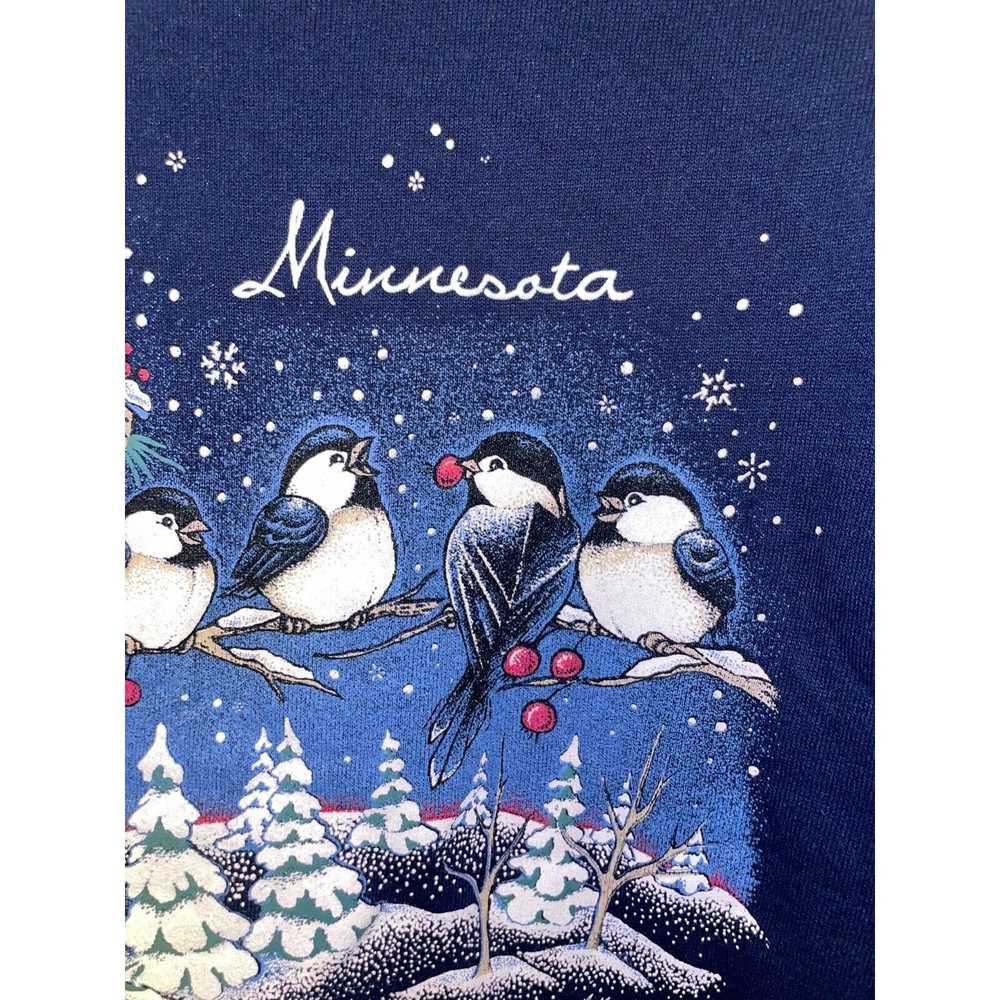 Jerzees 90s Vintage Jerzees Minnesota Winter Bird… - image 4