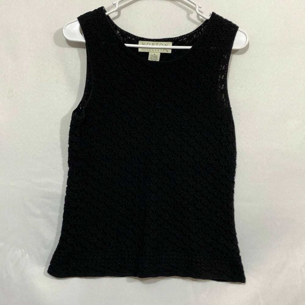 Vintage Norton McNaughton Womens Black Sleeveless… - image 1