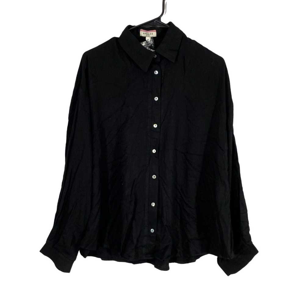 Vintage Andree By Unit Womens Black Long Sleeves … - image 1