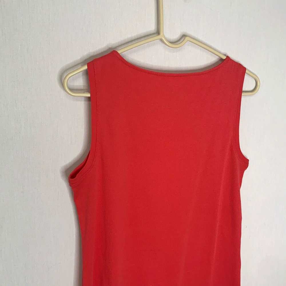 Vintage Chico's Womens Red Cotton Sleeveless Roun… - image 2