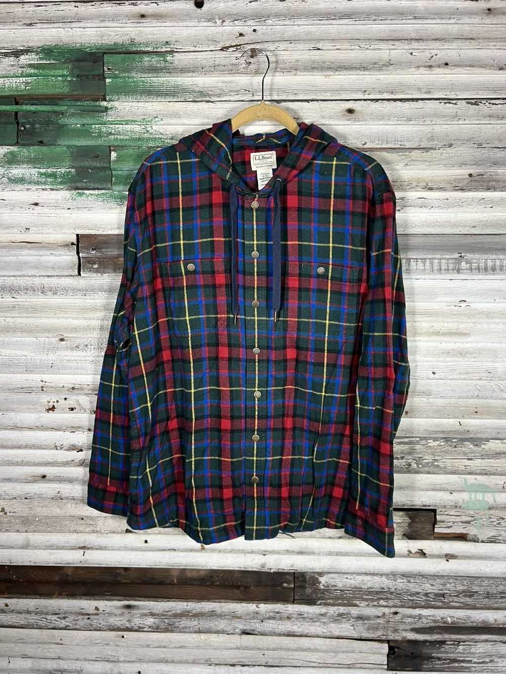 L.L. Bean × Vintage Vintage L.L. Bean Plaid Hoodie - image 1