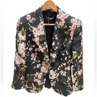D&G DOLCE&GABBANA フラワー総柄ジレベスト 38 ジャケット Flower-bouquet print poplin shirt in Print for Women