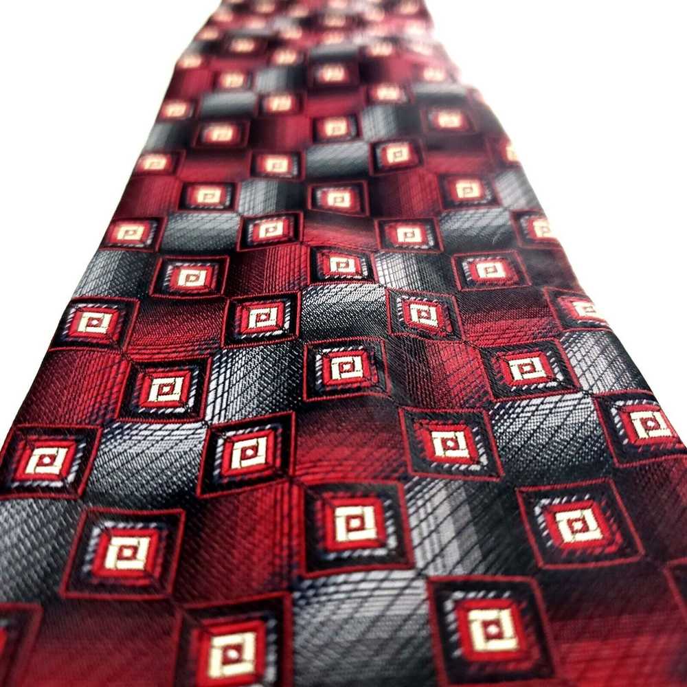 Croft & Barrow Croft Barrow Polyester Tie Red Geo… - image 2