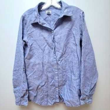 Sigrid Olsen | Blue Chambray Linen Button-Down, S… - image 1