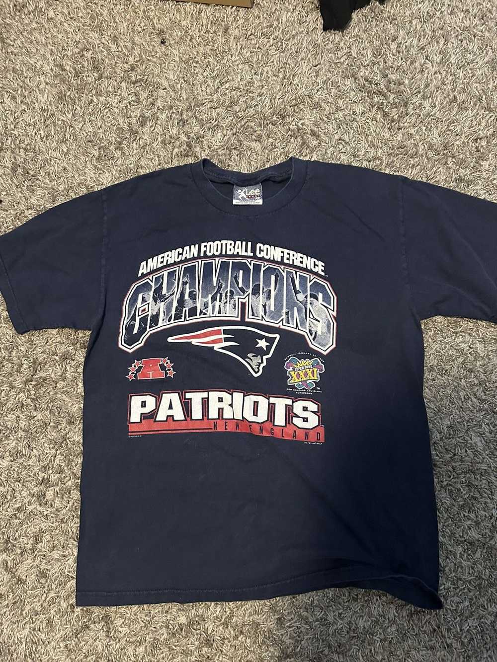 Lee Vintage 90’s 1997 patriots afc champions t sh… - image 1