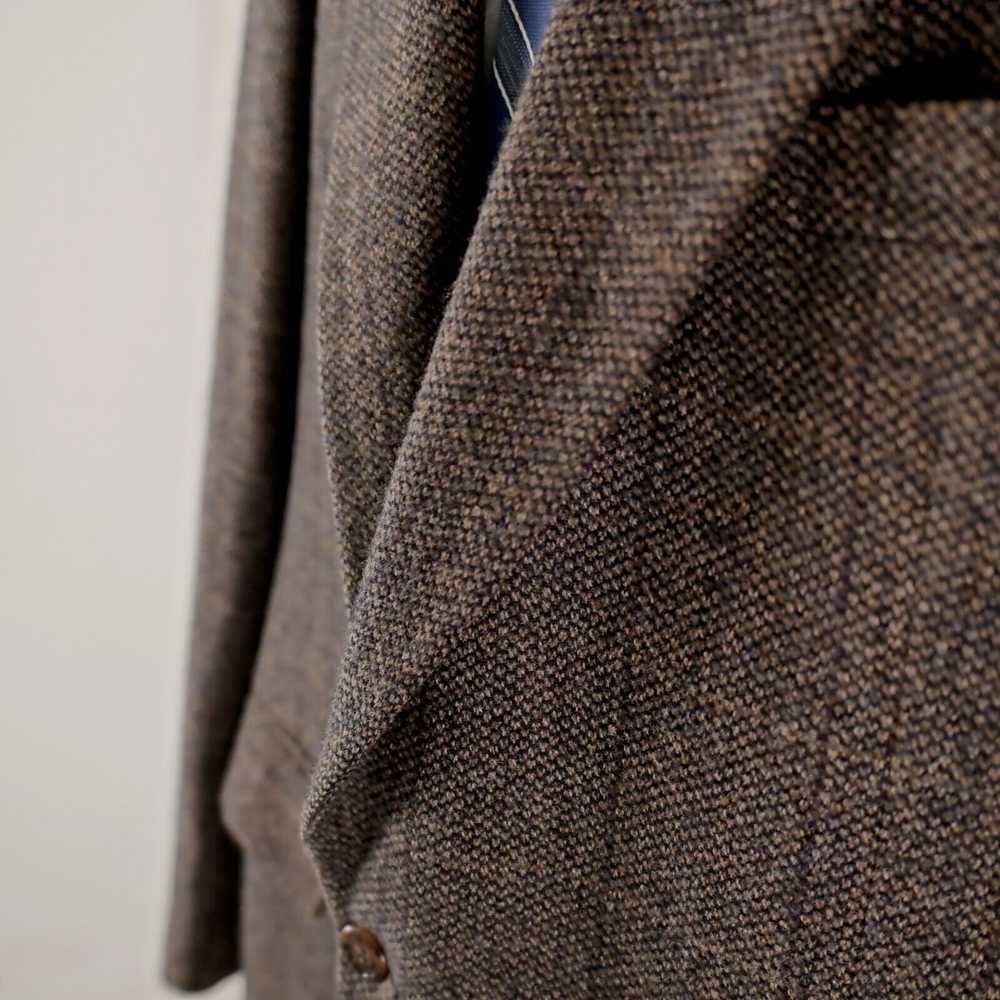 Bill Blass Bill Blass Tweed Wool Brown Black Bird… - image 3