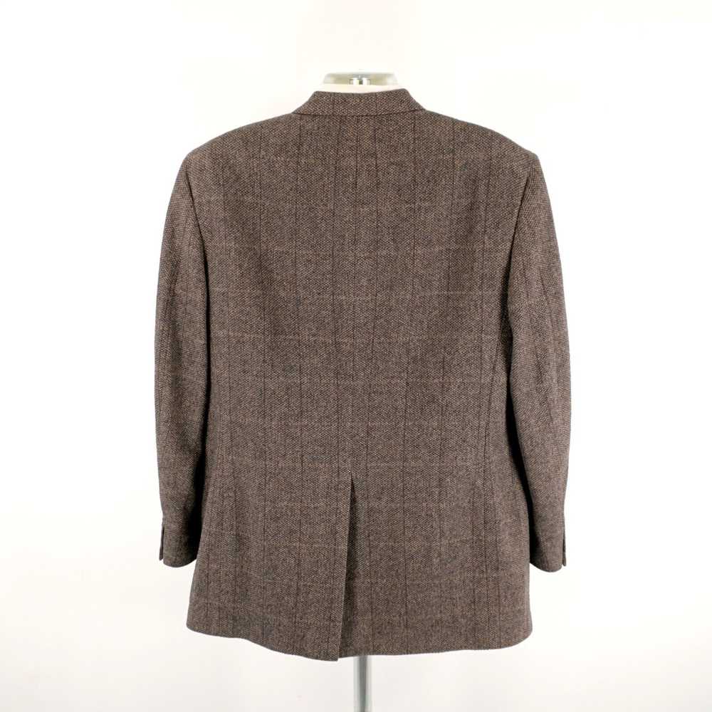 Bill Blass Bill Blass Tweed Wool Brown Black Bird… - image 7