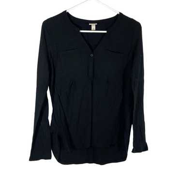 Merona Merona Womens Black Long Sleeve Button Fro… - image 1