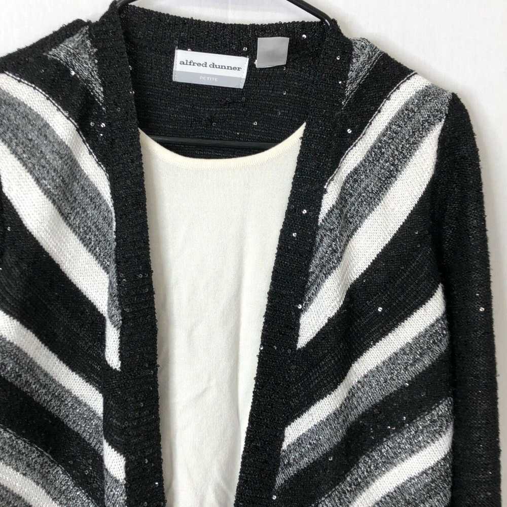 Vintage Alfred Dunner Womens Black Striped Long S… - image 3