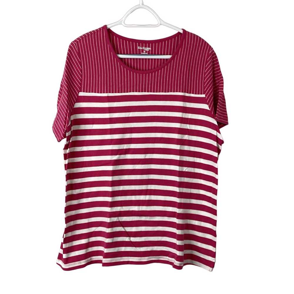 Pinko Kim Rogers Womens Pink Striped Curvy Round … - image 1