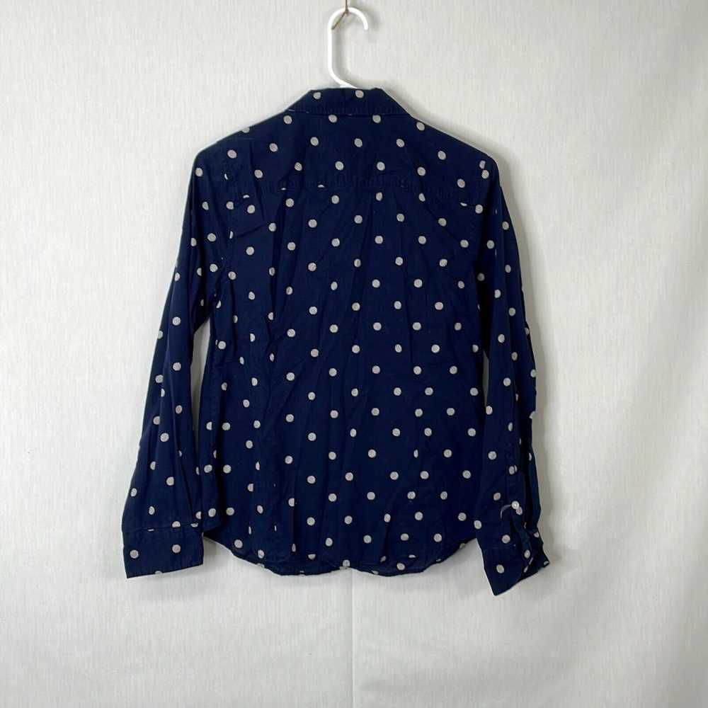 Vintage Crown And Ivy Womens Blue Polka Dot Long … - image 2