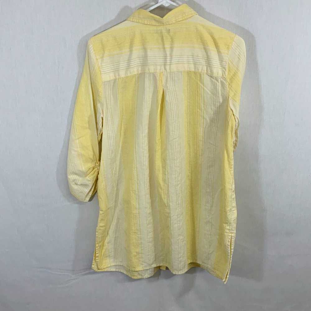 Vintage New Direction Womens Yellow Striped Short… - image 2