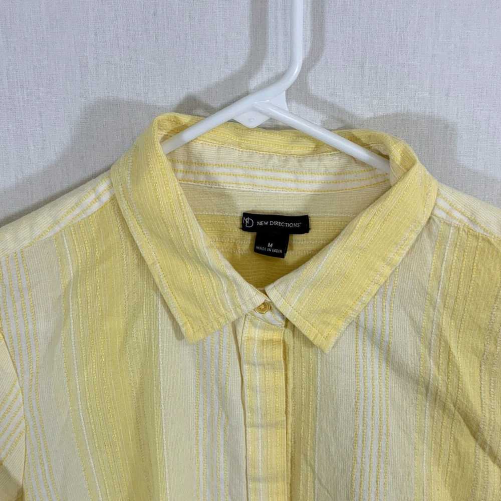 Vintage New Direction Womens Yellow Striped Short… - image 3