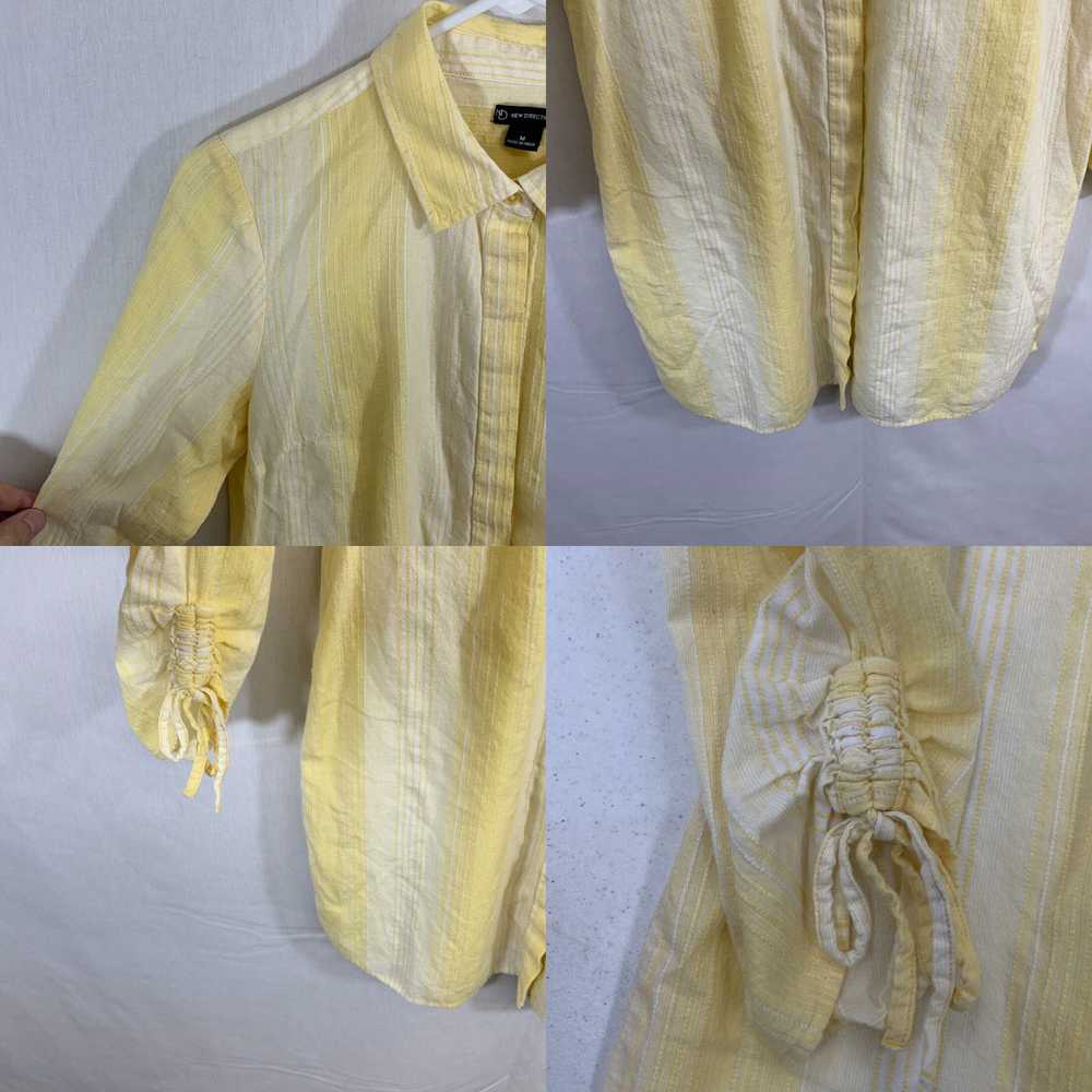 Vintage New Direction Womens Yellow Striped Short… - image 4