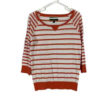 Wonders C Wonder Womens Red Striped 3/4 Sleeves R… - image 1