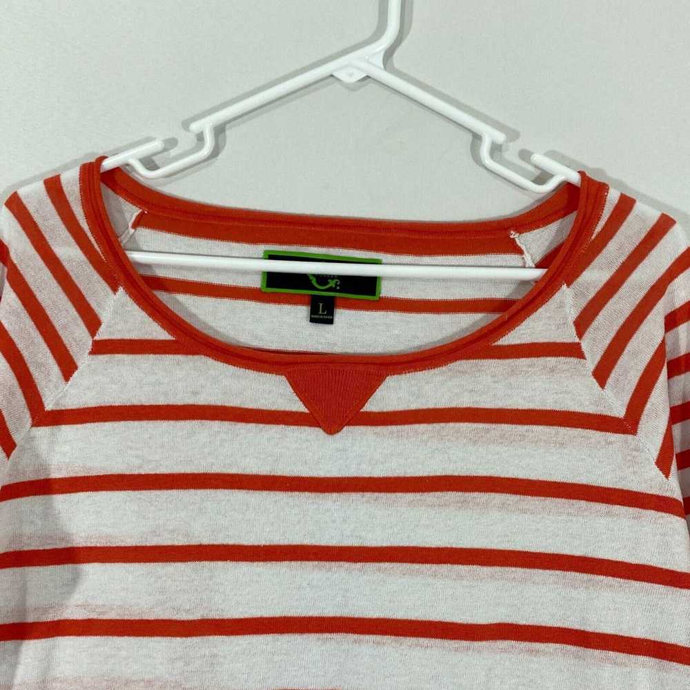 Wonders C Wonder Womens Red Striped 3/4 Sleeves R… - image 3