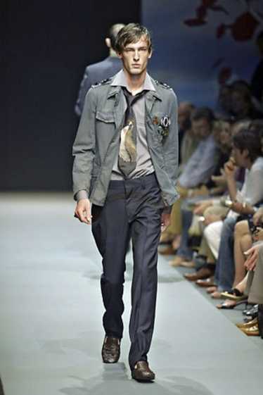 Prada SS05 Runway Worn Denim Military Belted Back… - image 1