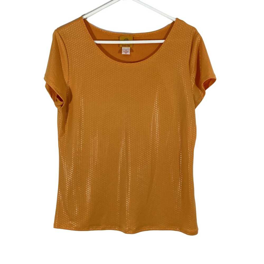 Vintage Ruby Rd. Womens Orange Short Sleeve Round… - image 1