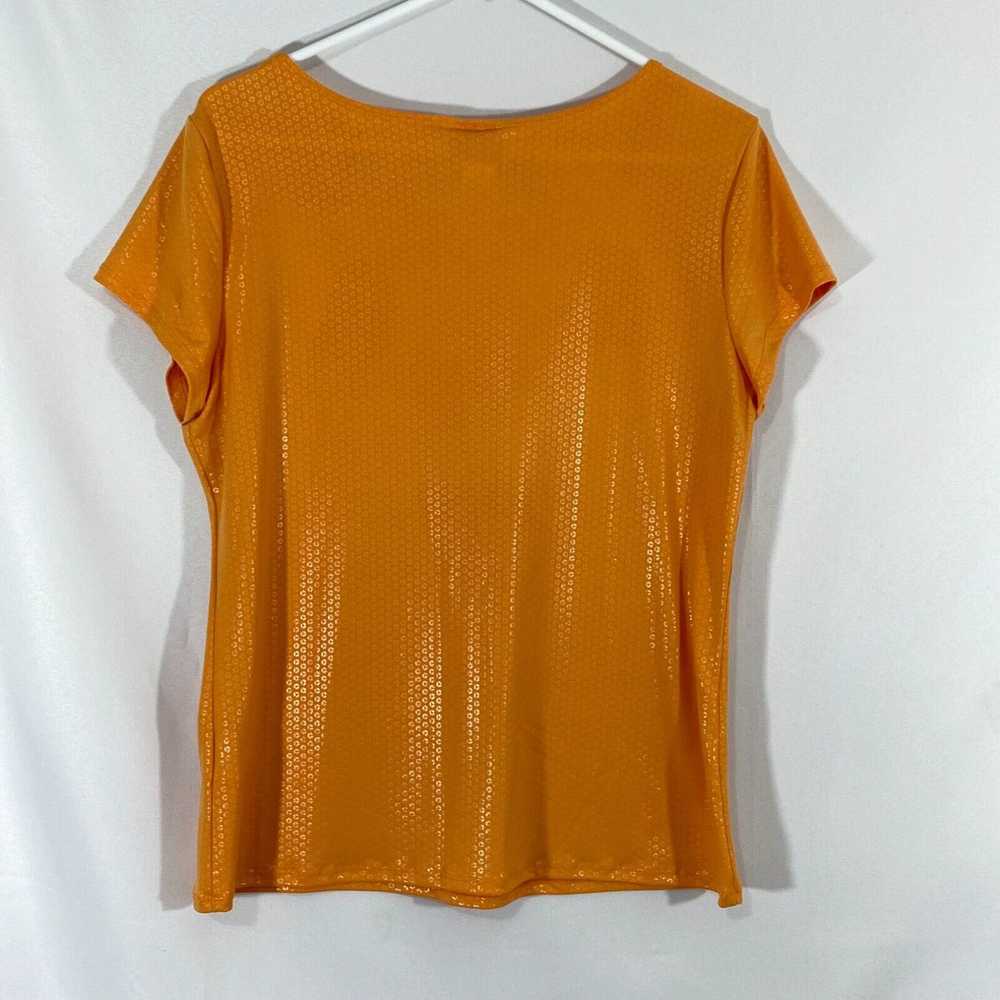 Vintage Ruby Rd. Womens Orange Short Sleeve Round… - image 2