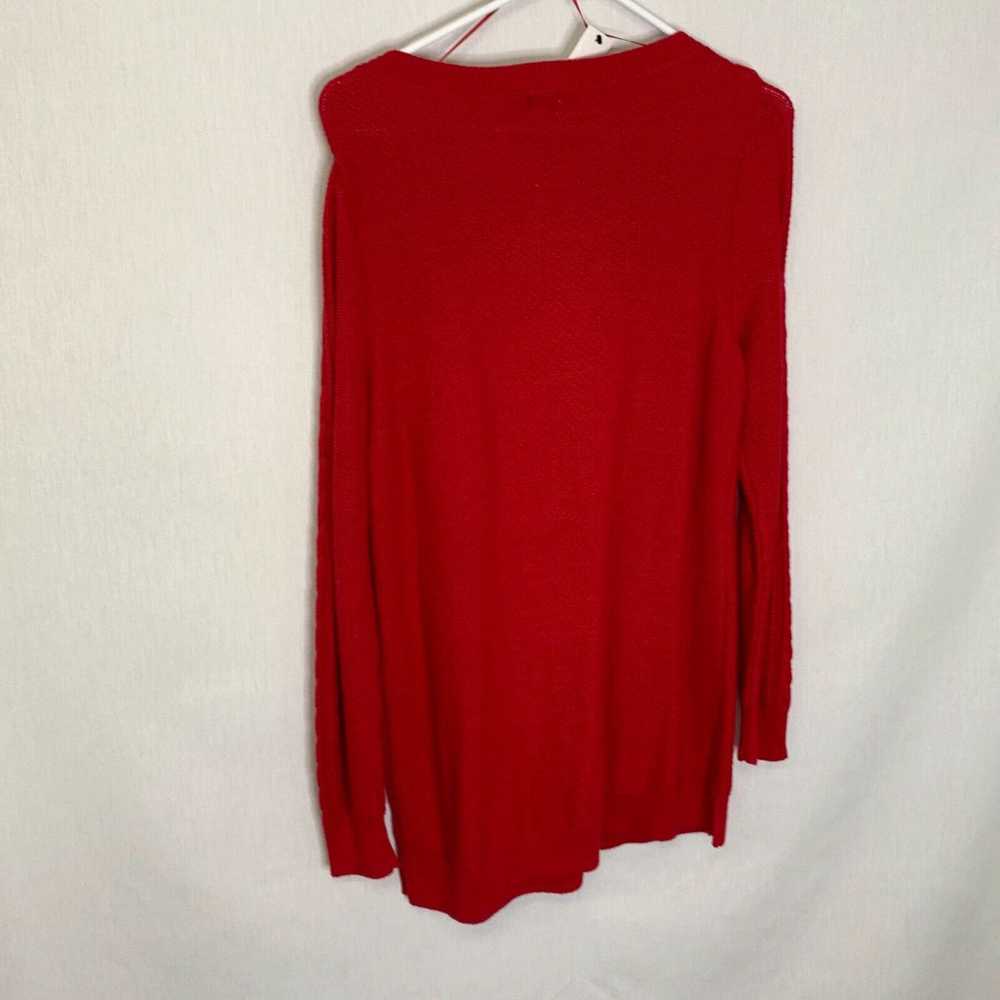 Vintage Crown & Ivy Womens Red Long Sleeve Boat N… - image 2