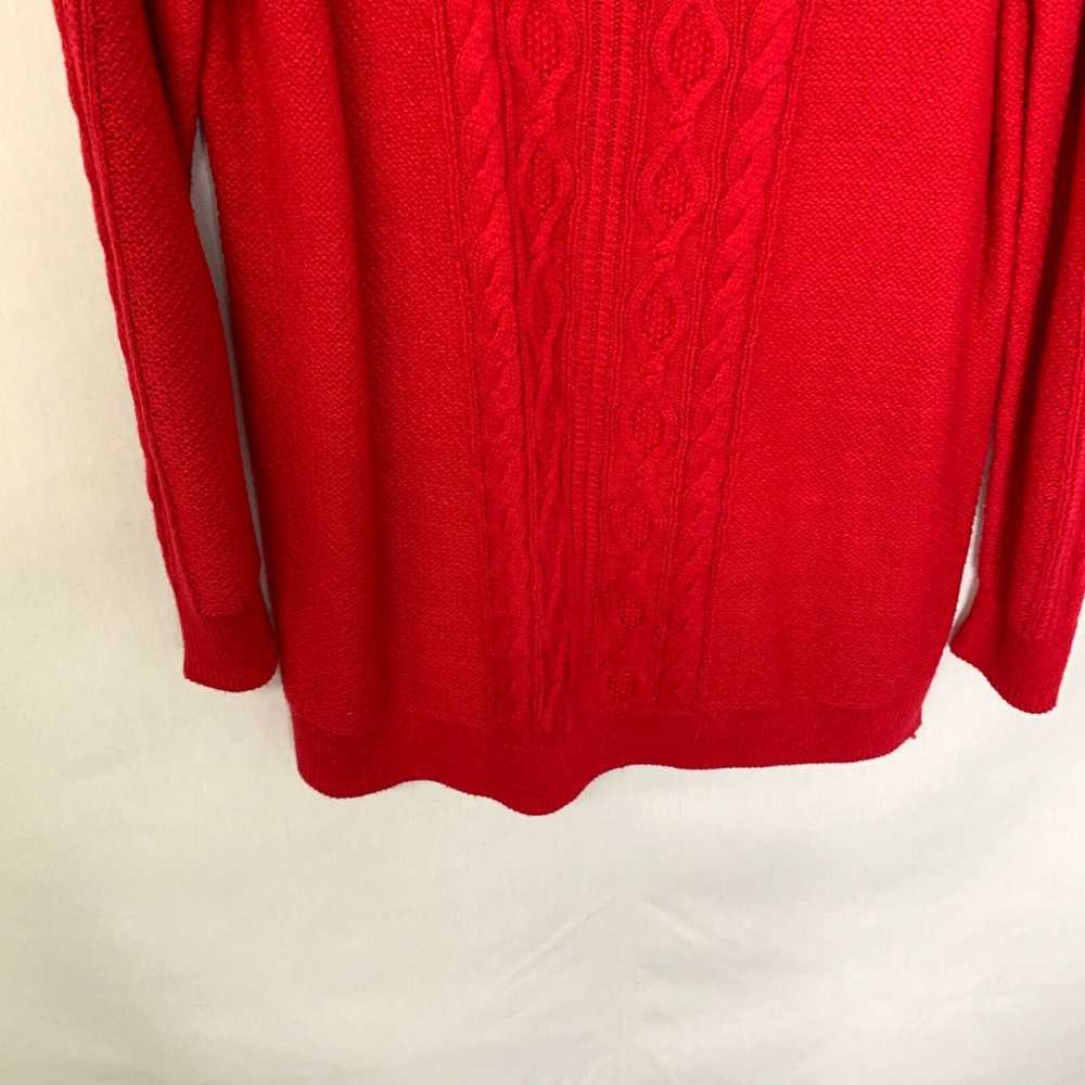 Vintage Crown & Ivy Womens Red Long Sleeve Boat N… - image 3