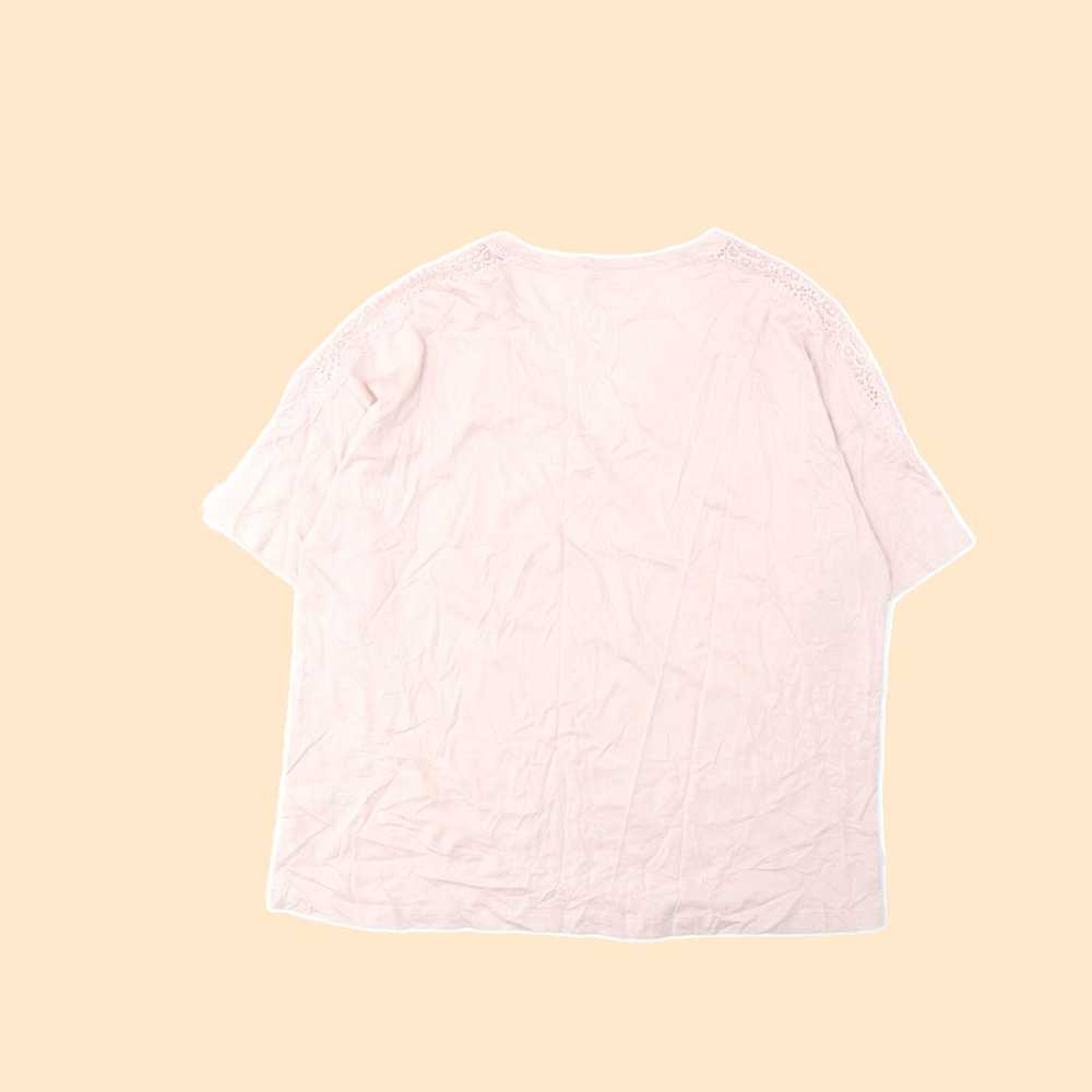 Vintage Soft Pink Solid Cotton Pyjama Top for Wom… - image 2