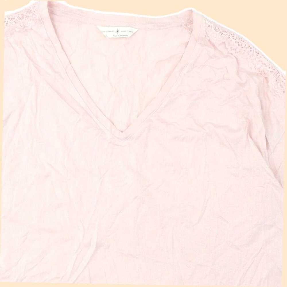 Vintage Soft Pink Solid Cotton Pyjama Top for Wom… - image 5