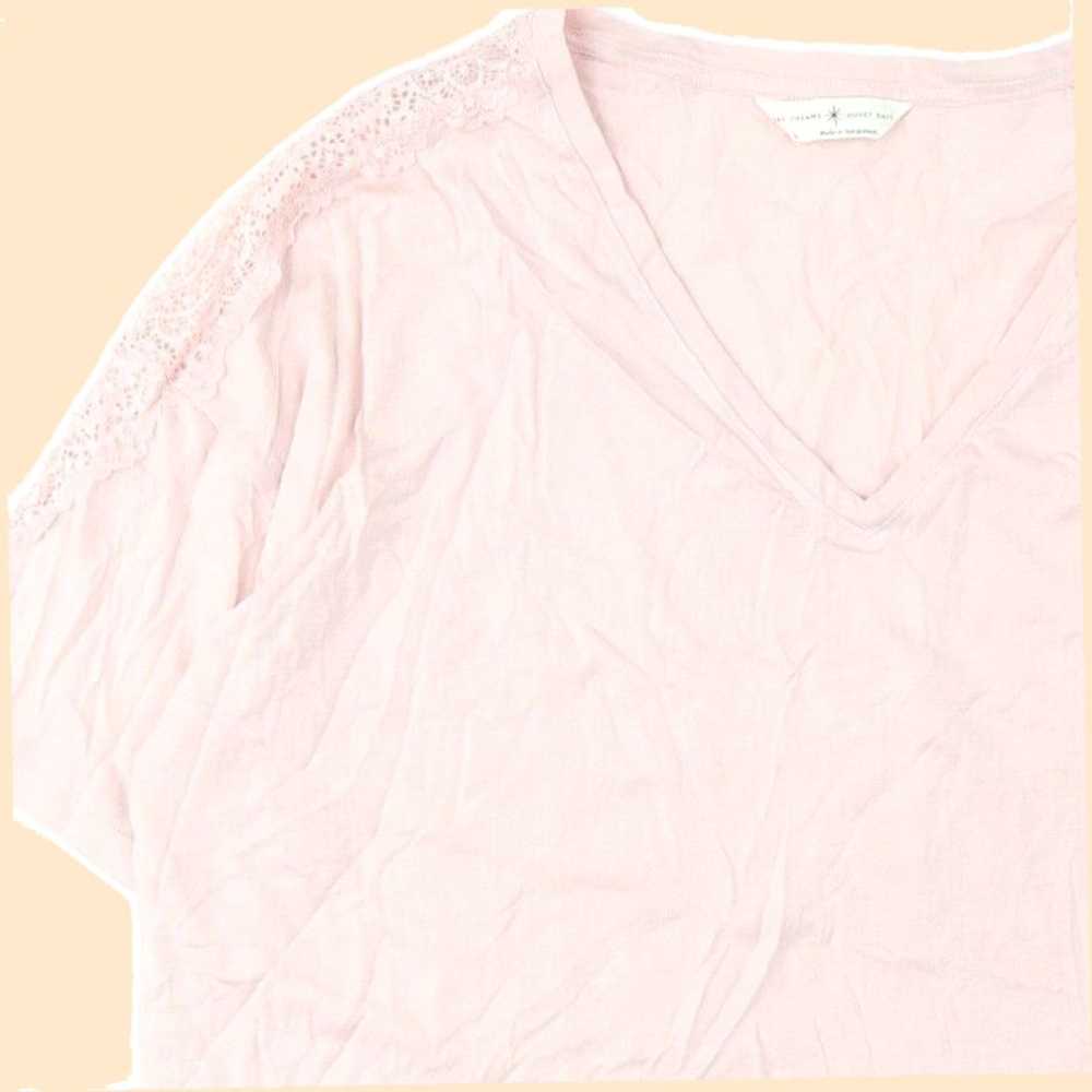 Vintage Soft Pink Solid Cotton Pyjama Top for Wom… - image 6