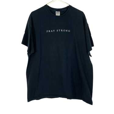 Gildan Pray Strong Gildan Mens Blue Crew Neck Sho… - image 1