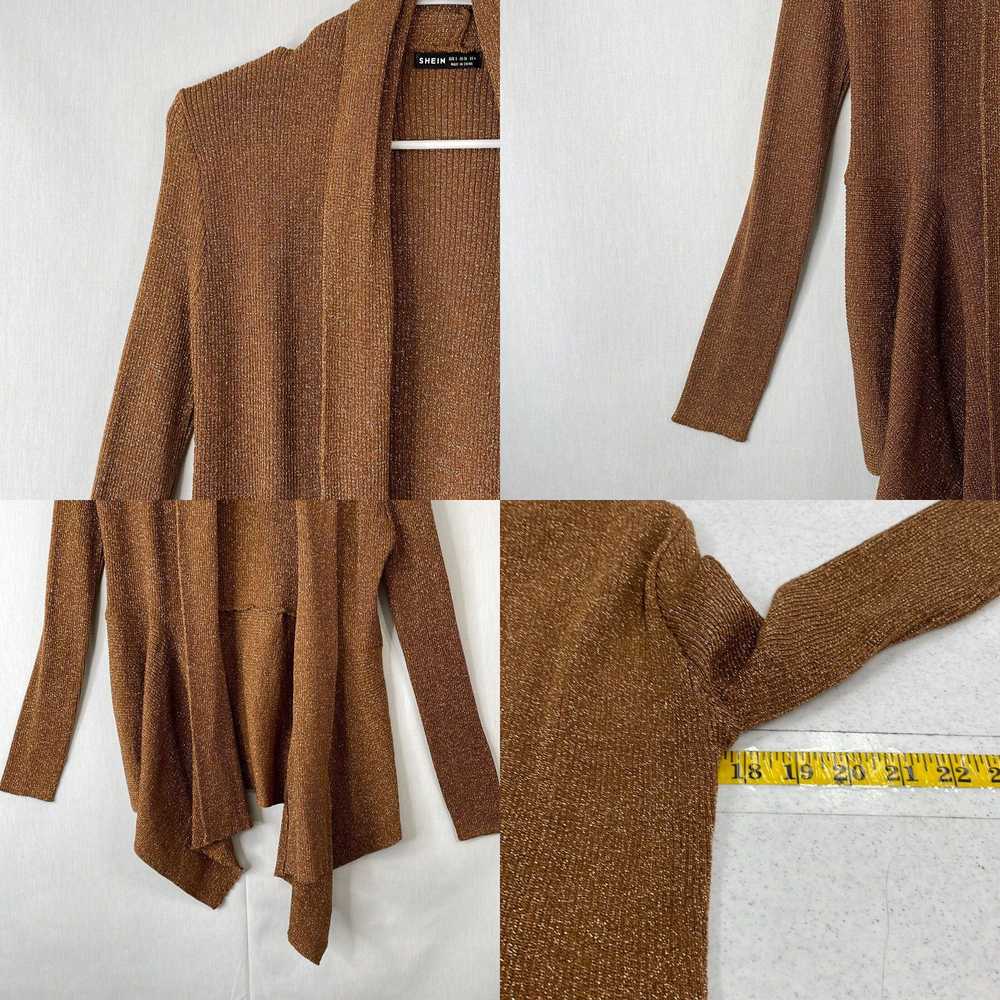 Shein Shein Womens Brown Knit Long Sleeve Open Fr… - image 4