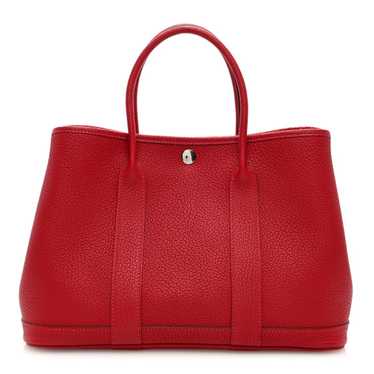 HERMES Vache Country Garden Party 30 TPM Rouge Pi… - image 1