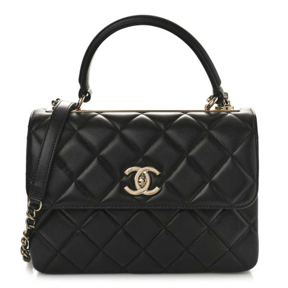 CHANEL Lambskin Quilted Small Trendy CC Dual Hand… - image 1