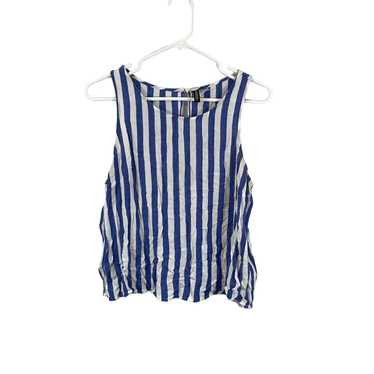 H&M Divided By H&M Womens Blue White Striped Slee… - image 1