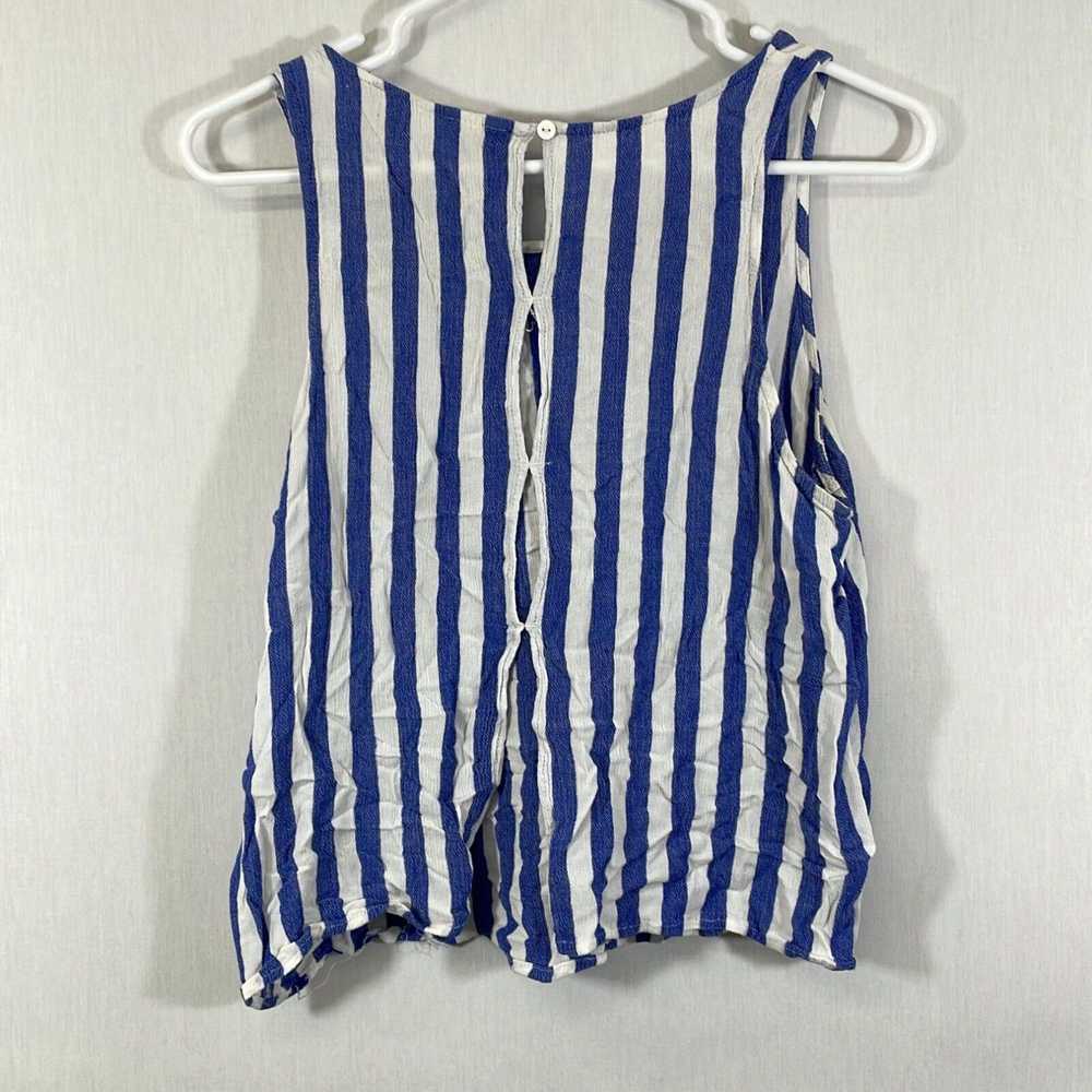 H&M Divided By H&M Womens Blue White Striped Slee… - image 2