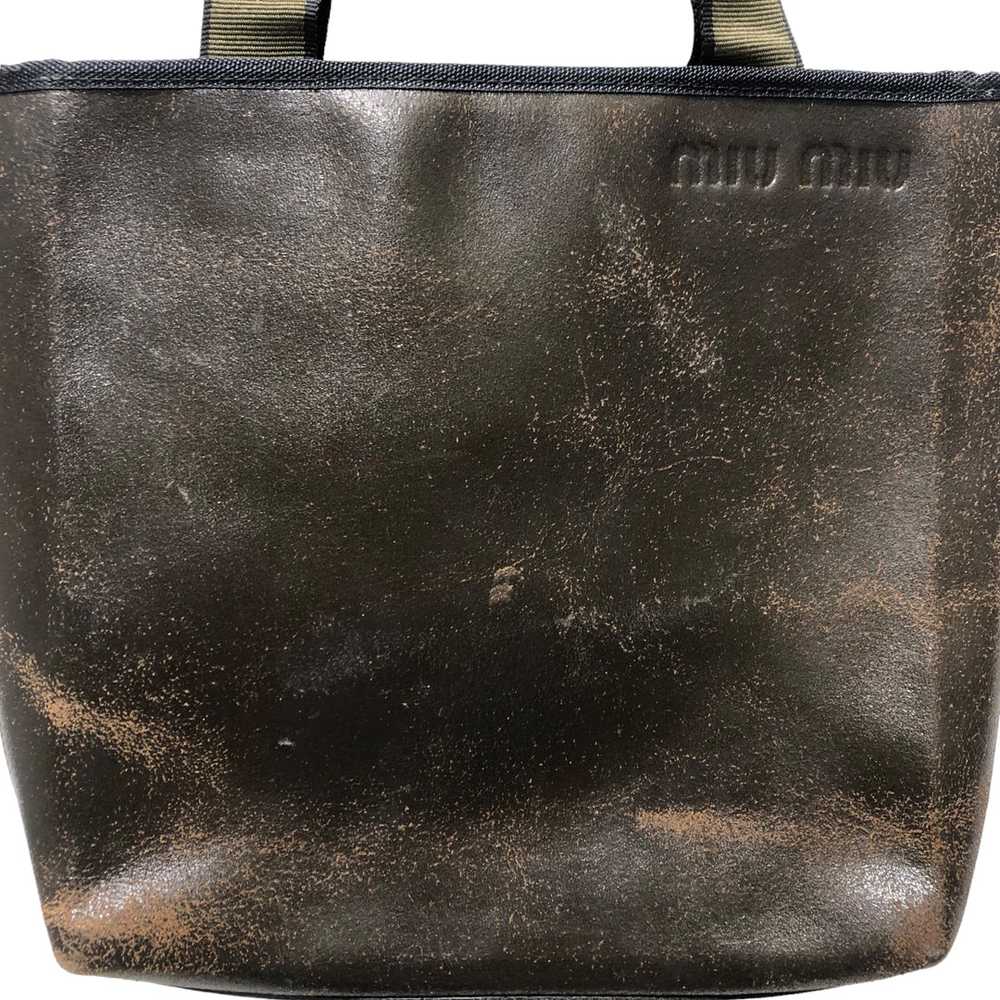 MIU MIU/Tote Bag/Leather/BRW/ - image 7