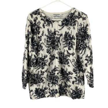 Croft & Barrow Croft & Barrow Womens White Floral… - image 1