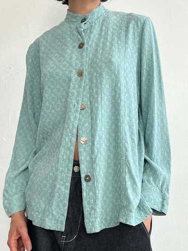 Vintage Soft Textured Tunic - Aqua