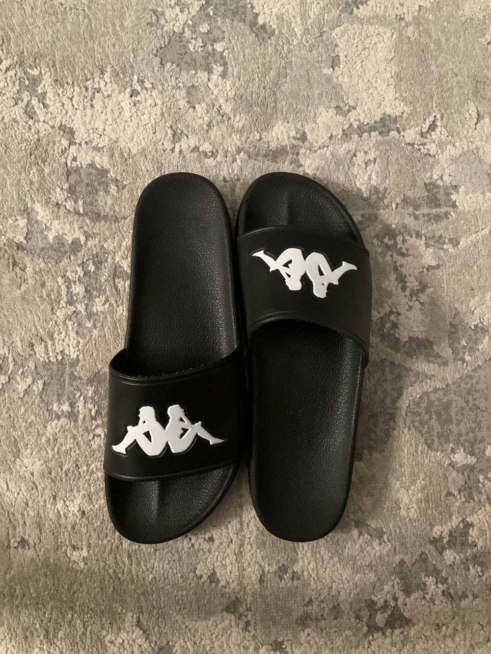 Designer × Kappa × Streetwear Black Kappa slides … - image 1