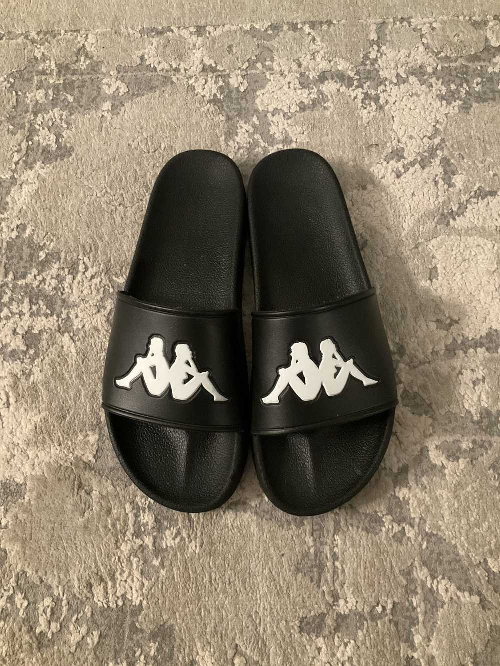 Designer × Kappa × Streetwear Black Kappa slides … - image 2