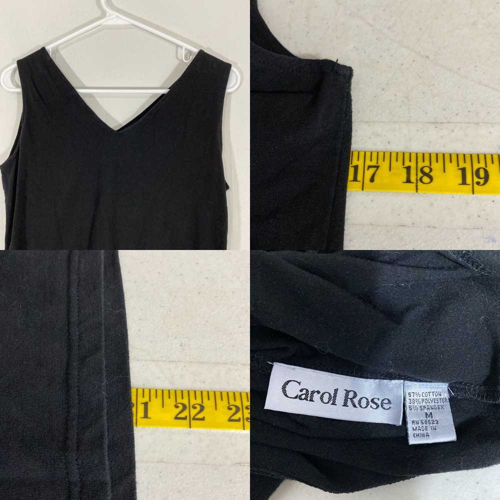 Vintage Carol Rose Womens Black Sleeveless V Neck… - image 4