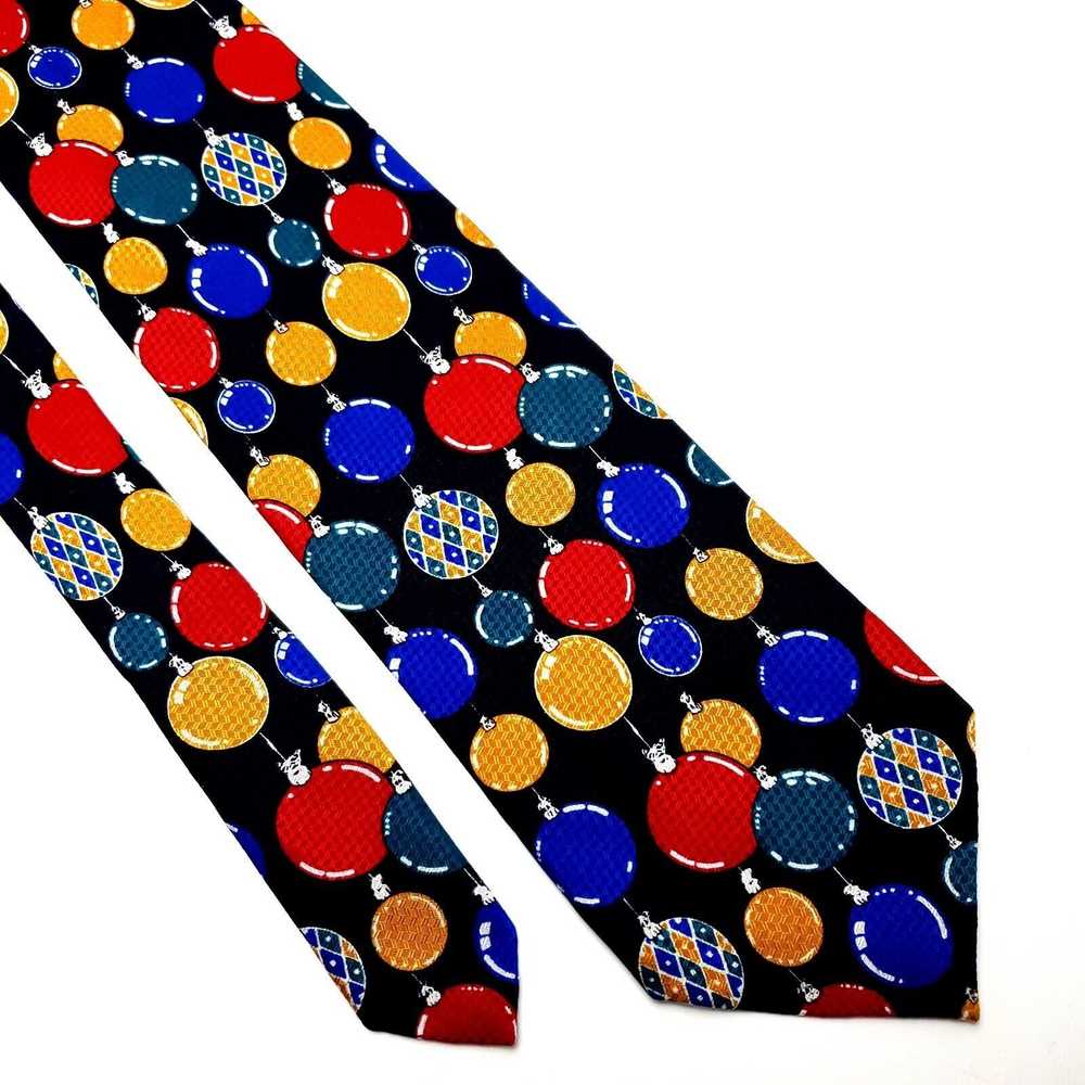 Vintage Ferrell Reed Silk Tie Christmas Multi-Col… - image 1