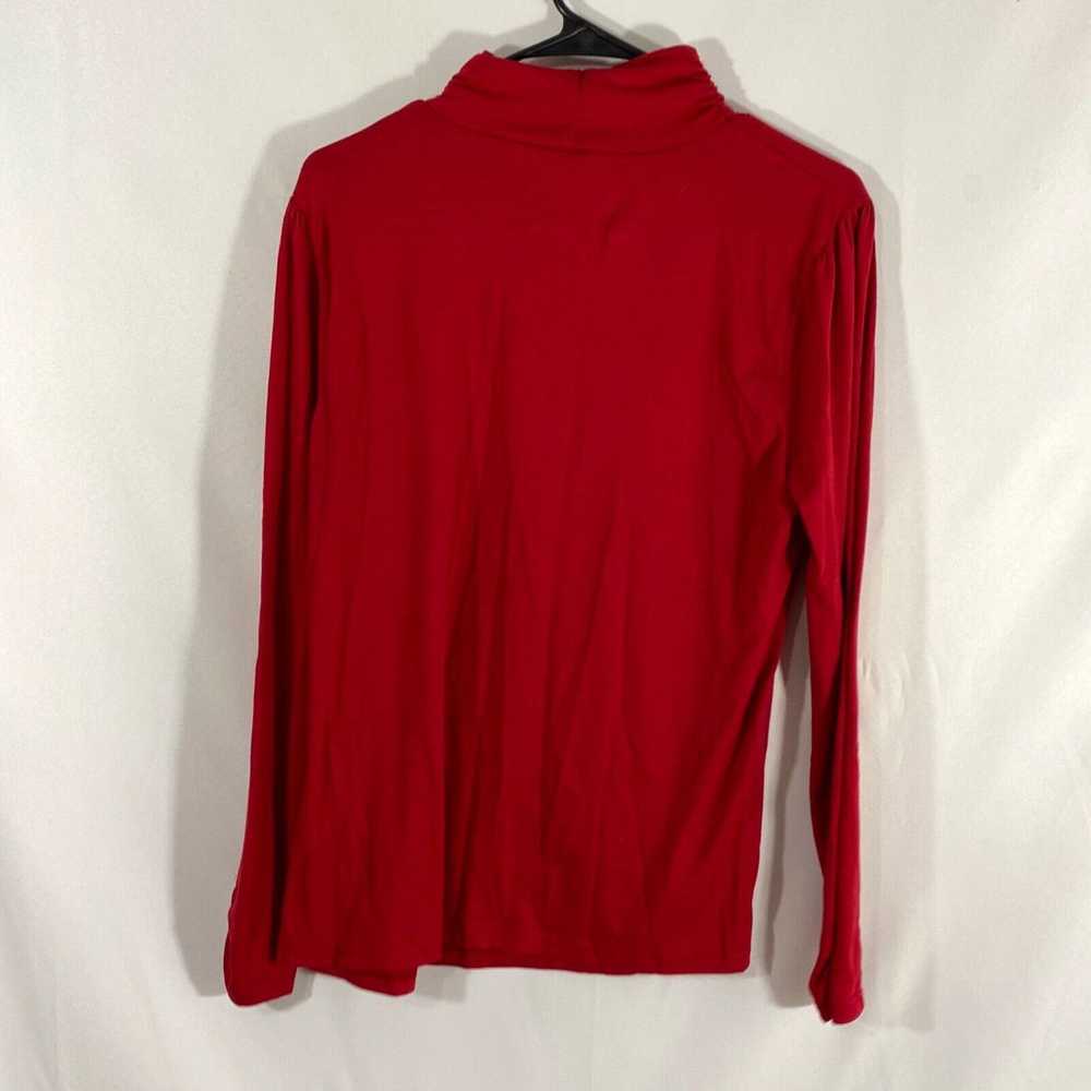 Vintage New Directions Womens Red Turtleneck Long… - image 2