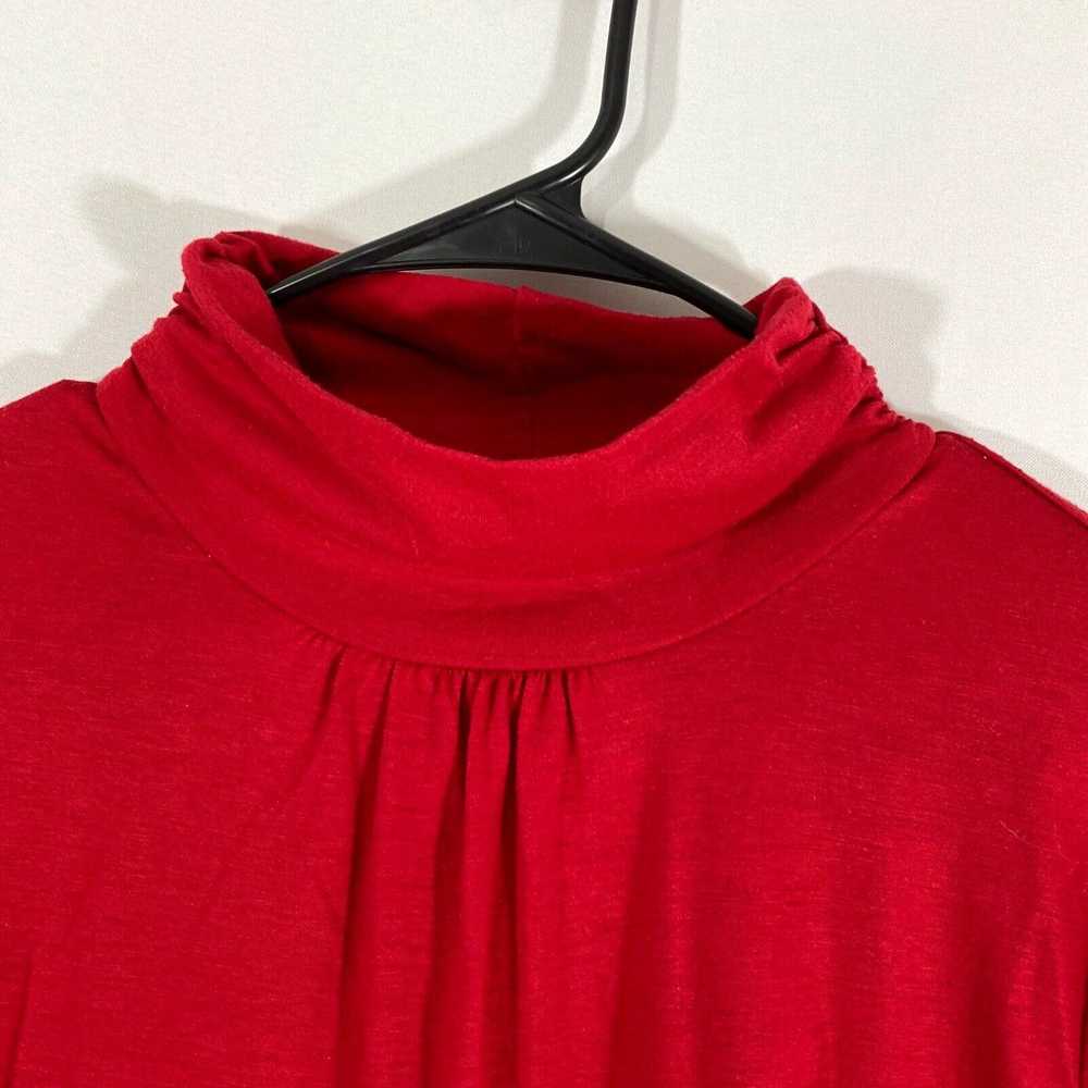 Vintage New Directions Womens Red Turtleneck Long… - image 3