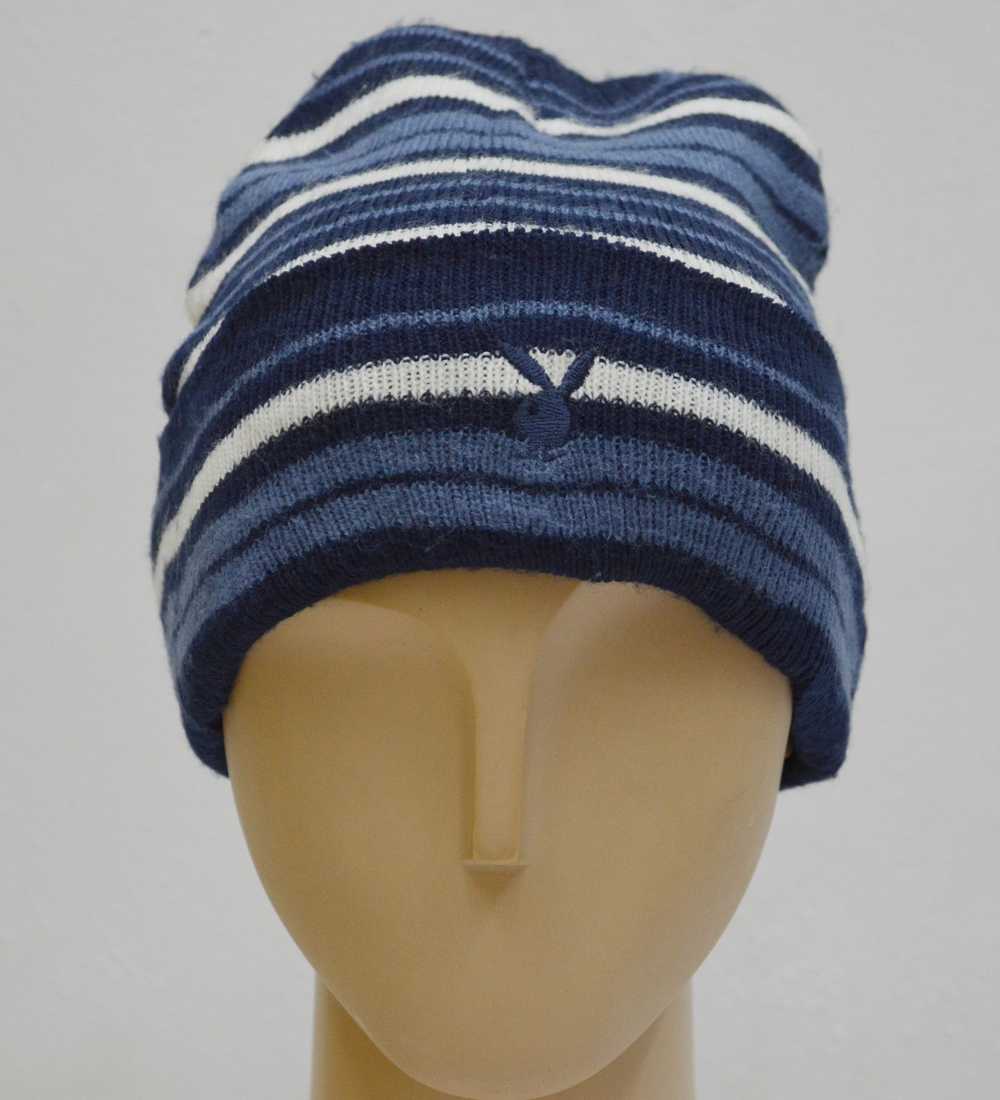 Playboy 90s Playboy Stripe Acrylic Beanie Hats - image 1