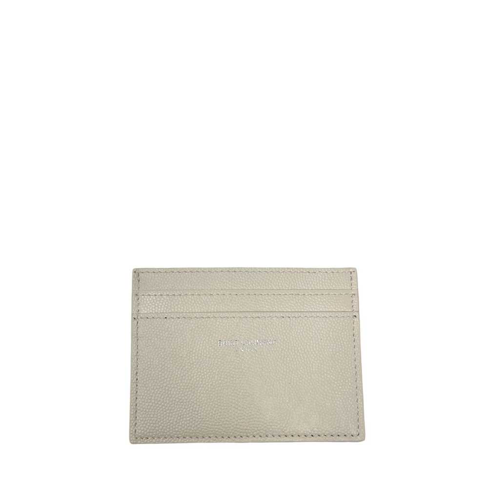 Saint Laurent pre-loved paris card case in Beige - image 1