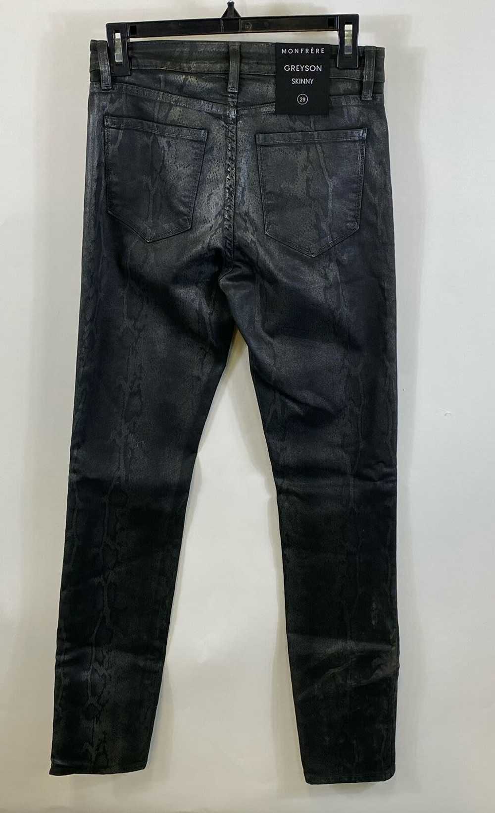 NWT Monfrere Womens Black Snakeskin Dark Wash Den… - image 2