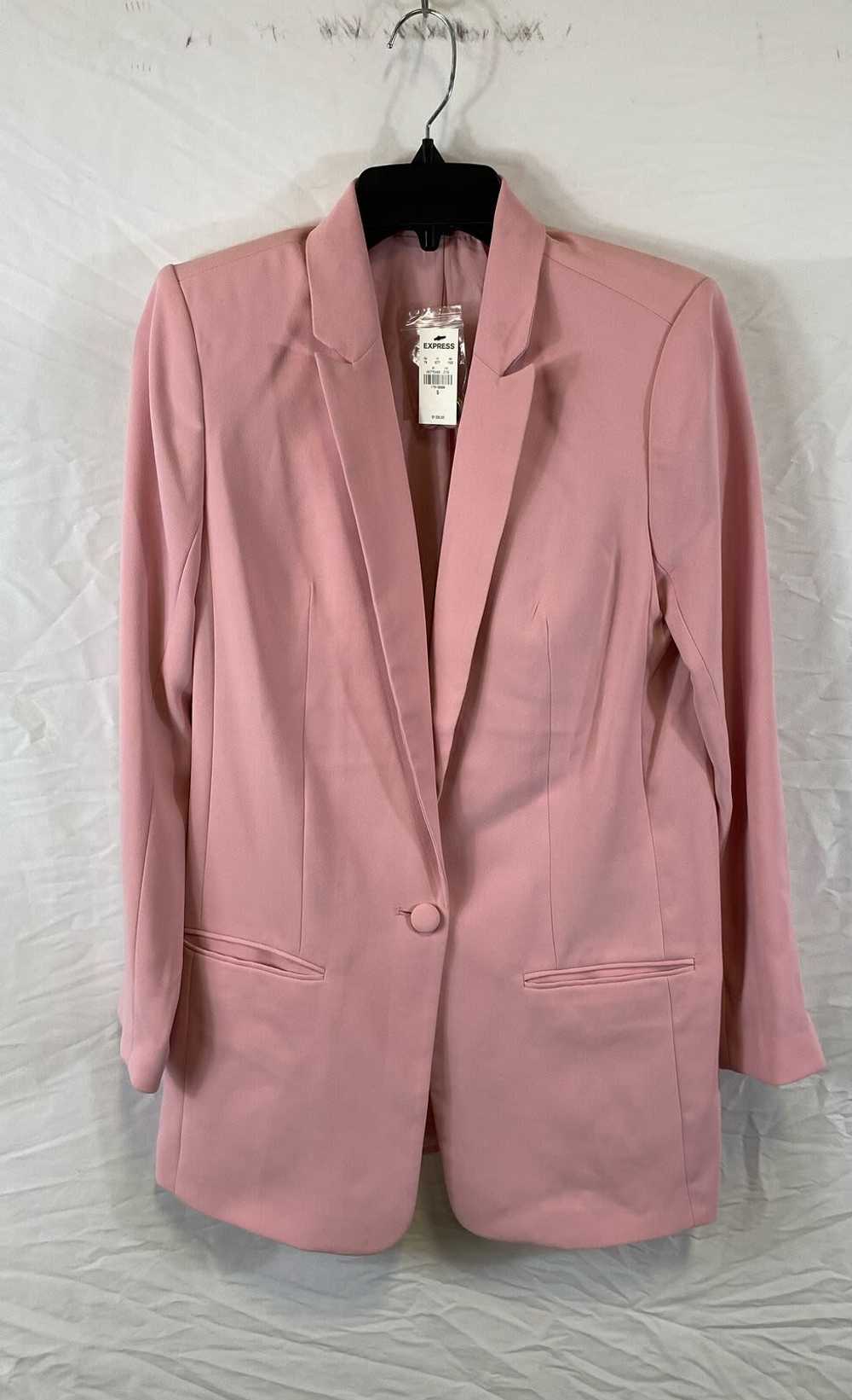 NWT Express Womens Pink Long Sleeve Single-Breast… - image 1