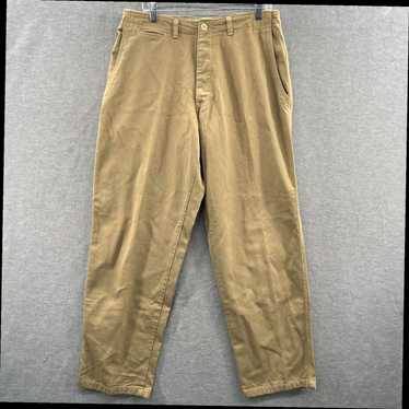 Vintage Armani Jeans Mens Size 34 Brown Chino Pan… - image 1