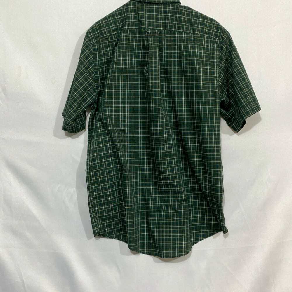 Vintage Town Craft Mens Green Plaid Wrinkle Free … - image 2